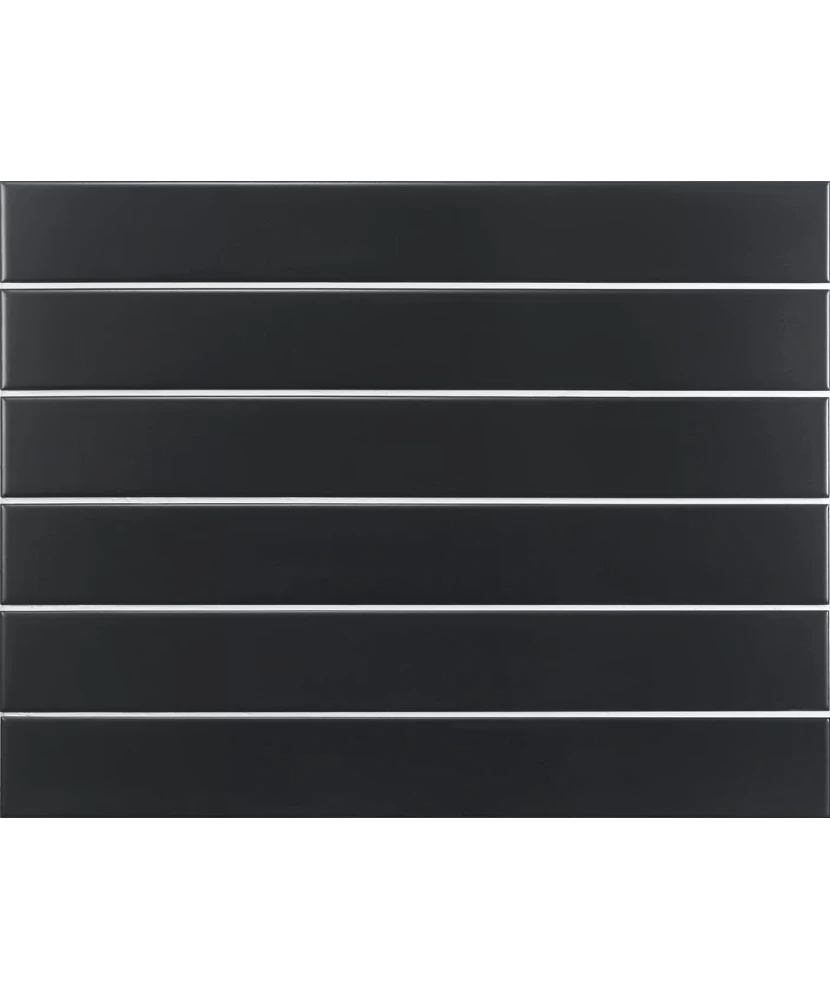 Carrelage Evolution Black Mat 5x40 cm - panneau de carreaux