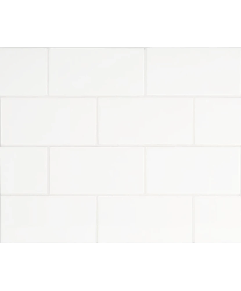 Carrelage Evolution White 7,5x15 cm - panneau de carreaux