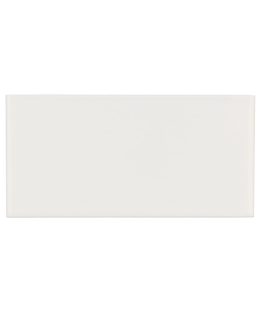 Carrelage Evolution White 7,5x15 cm - vue de face du carreau