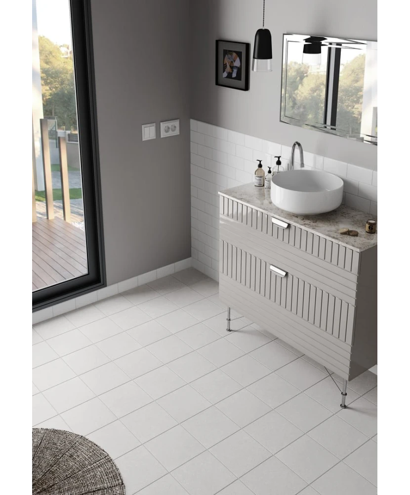 Carrelage Evolution White 7,5x15 cm - vue d’ambiance 2