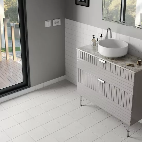 Carrelage Evolution White 7,5x15 cm - vue d’ambiance 2