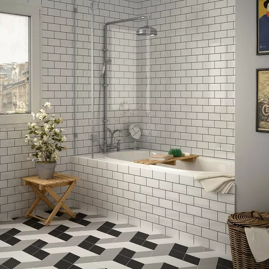 Carrelage Evolution White 7,5x15 cm - vue d’ambiance 5