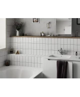 Carrelage Evolution White 7,5x15 cm - posé en salle de bain