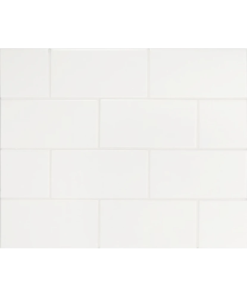 Carrelage Evolution White Mat 7,5x15 cm - panneau de carreaux