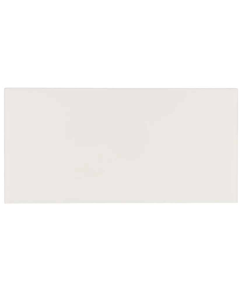 Carrelage Evolution White Mat 7,5x15 cm - vue de face du carreau