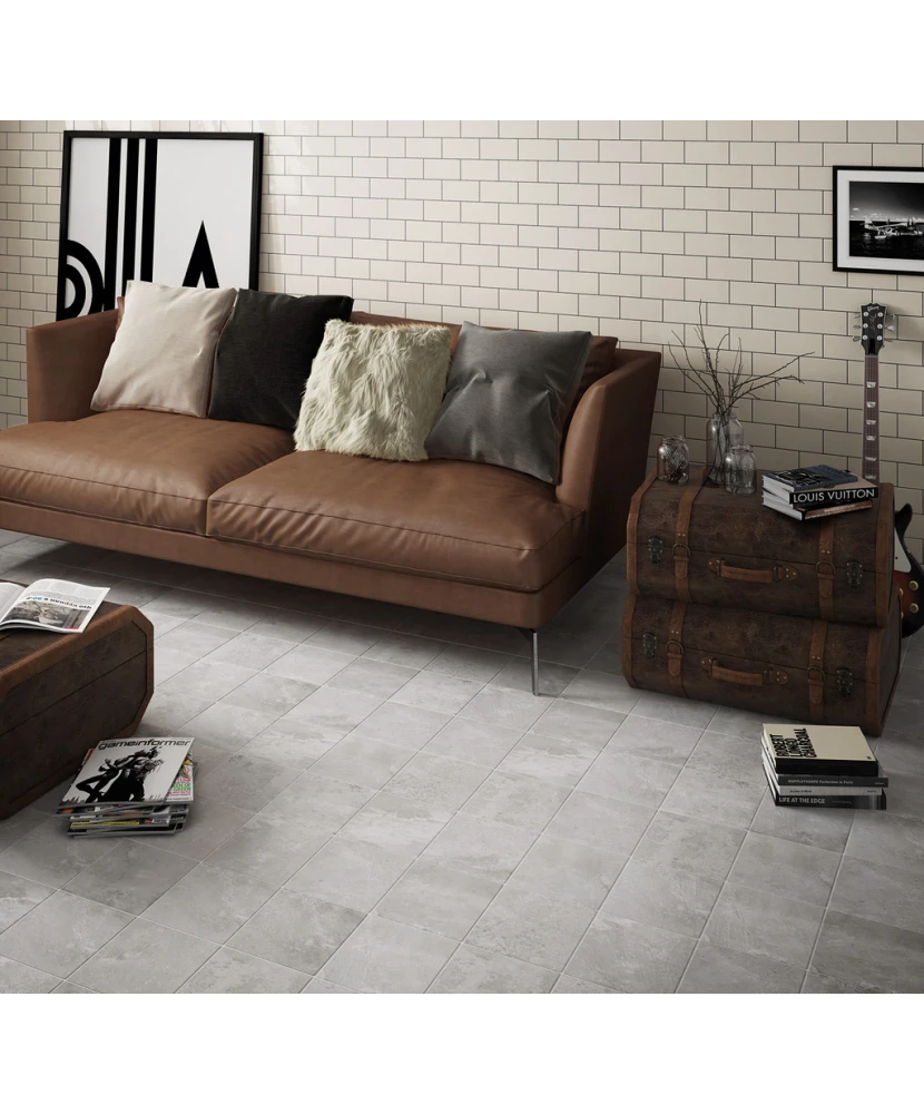 Carrelage Evolution Cream 7,5x15 cm - vue d’ambiance