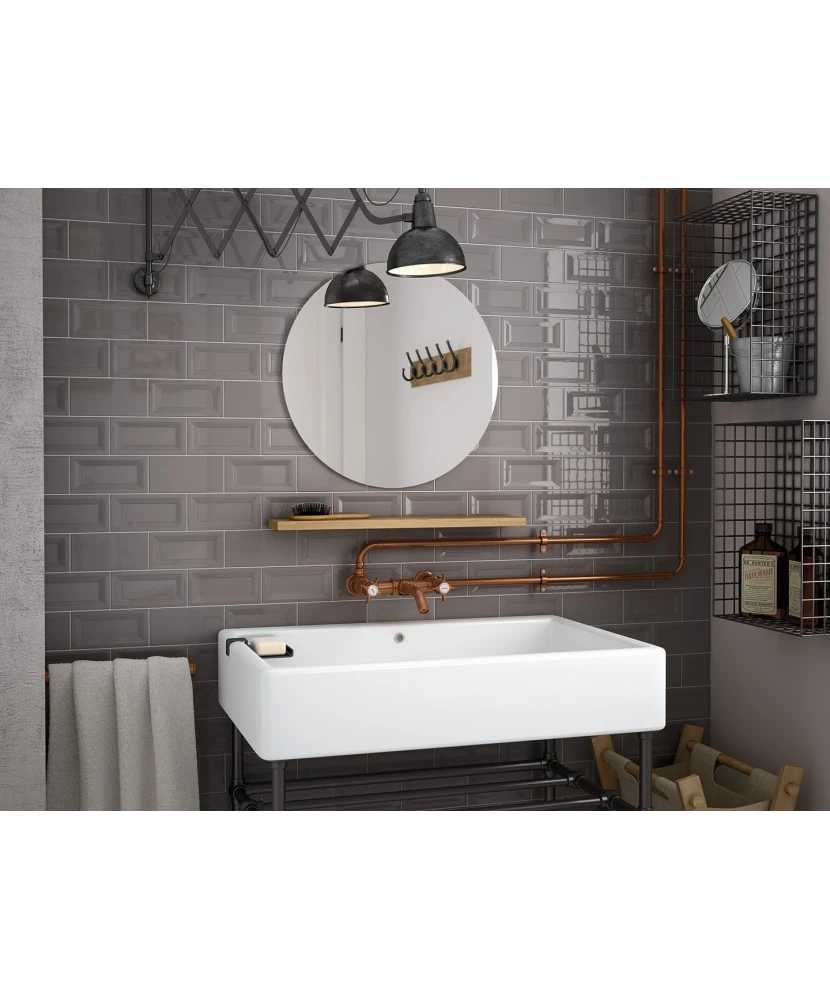 Carrelage Evolution Dark Grey 7,5x15 cm - vue d’ambiance