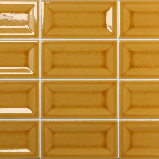 Carrelage Evolution Inmetro Amber 7,5x15 cm - panneau de carreaux