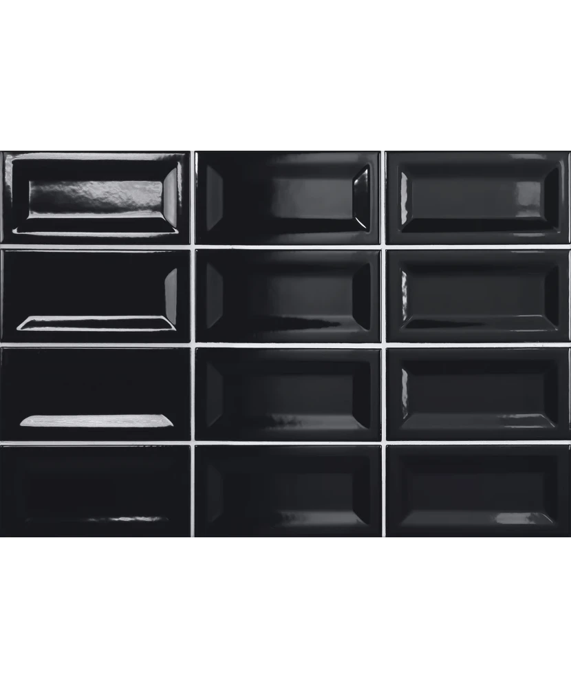 Carrelage Evolution Inmetro Black 7,5x15 cm - panneau de carreaux