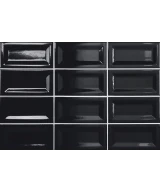 Carrelage Evolution Inmetro Black 7,5x15 cm - panneau de carreaux