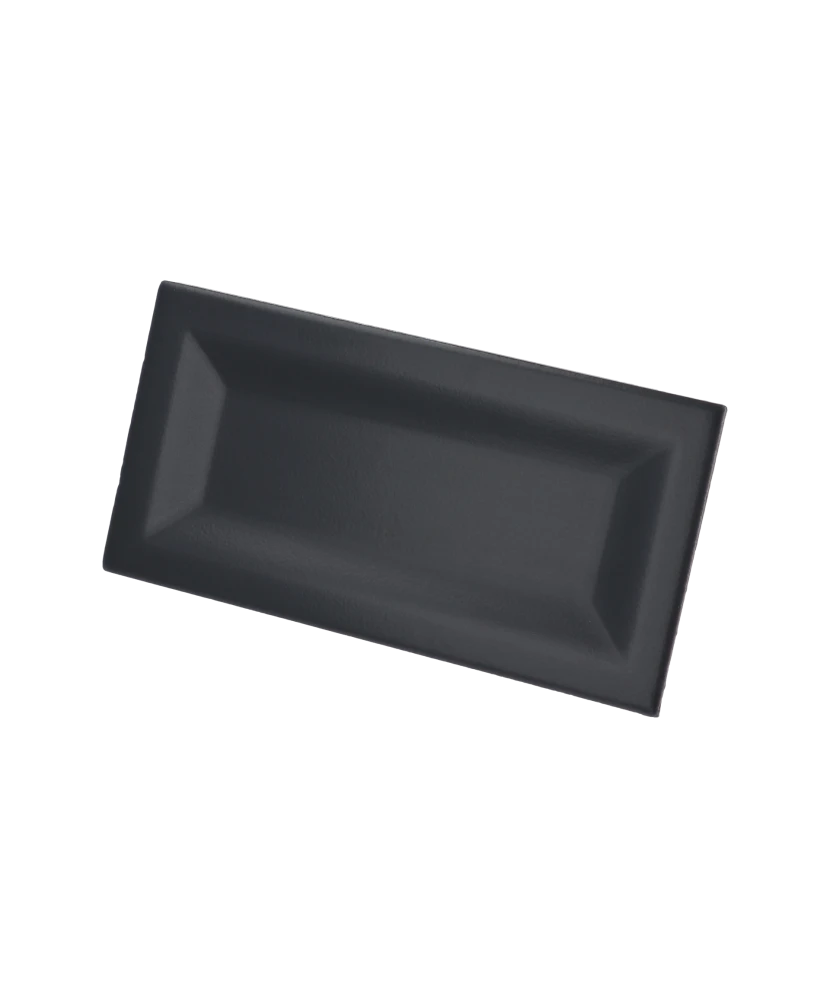 Carrelage Evolution Inmetro Black Mat 7,5x15 cm - vue latérale du carreau