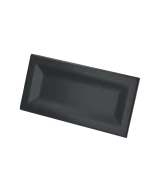Carrelage Evolution Inmetro Black Mat 7,5x15 cm - vue latérale du carreau