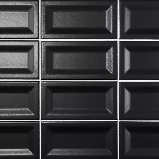 Carrelage Evolution Inmetro Black Mat 7,5x15 cm - panneau de carreaux