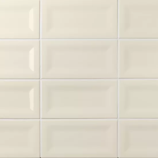 Carrelage Evolution Inmetro Cream 7,5x15 cm - panneau de carreaux