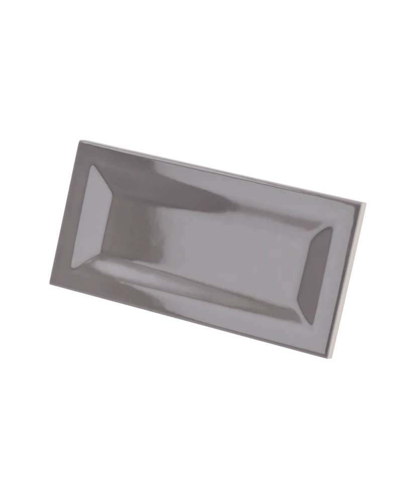 Carrelage Evolution Inmetro Dark Grey 7,5x15 cm - vue latérale du carreau