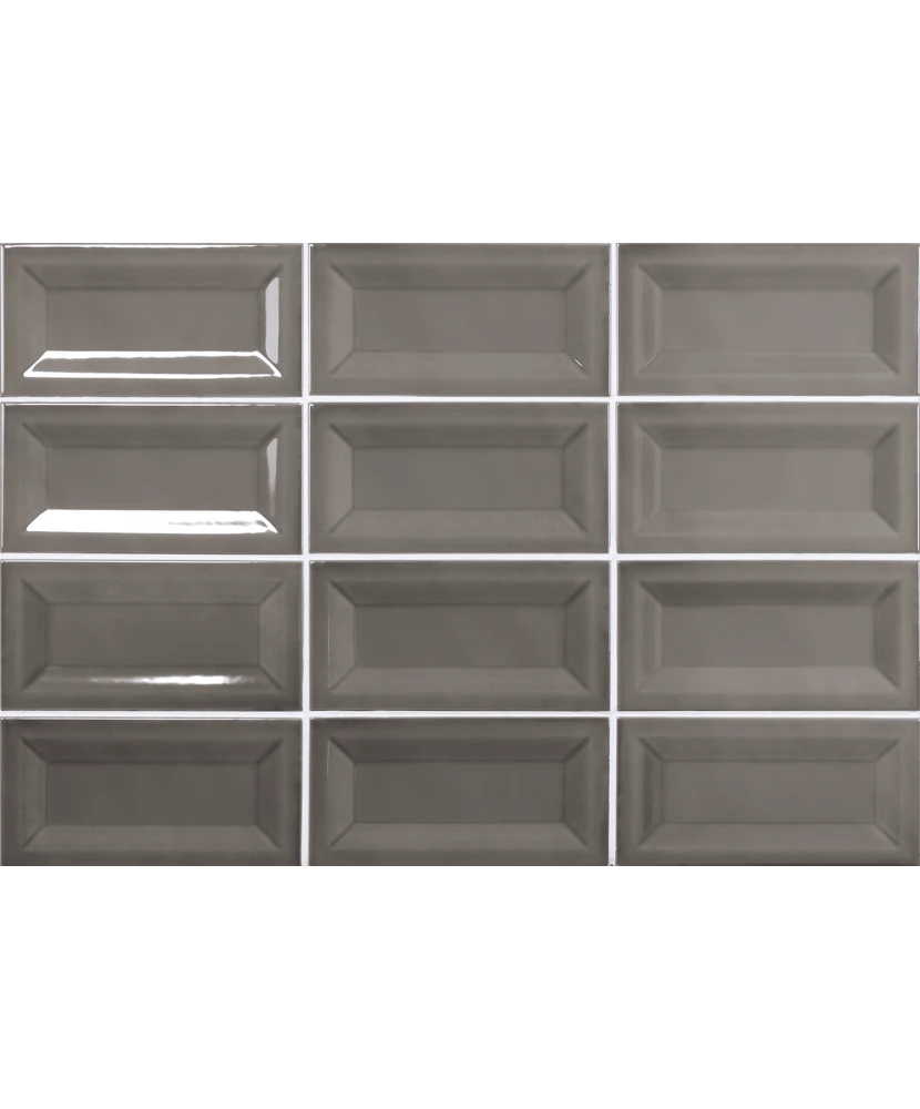 Carrelage Evolution Inmetro Dark Grey 7,5x15 cm - panneau de carreaux