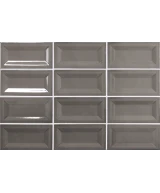 Carrelage Evolution Inmetro Dark Grey 7,5x15 cm - panneau de carreaux