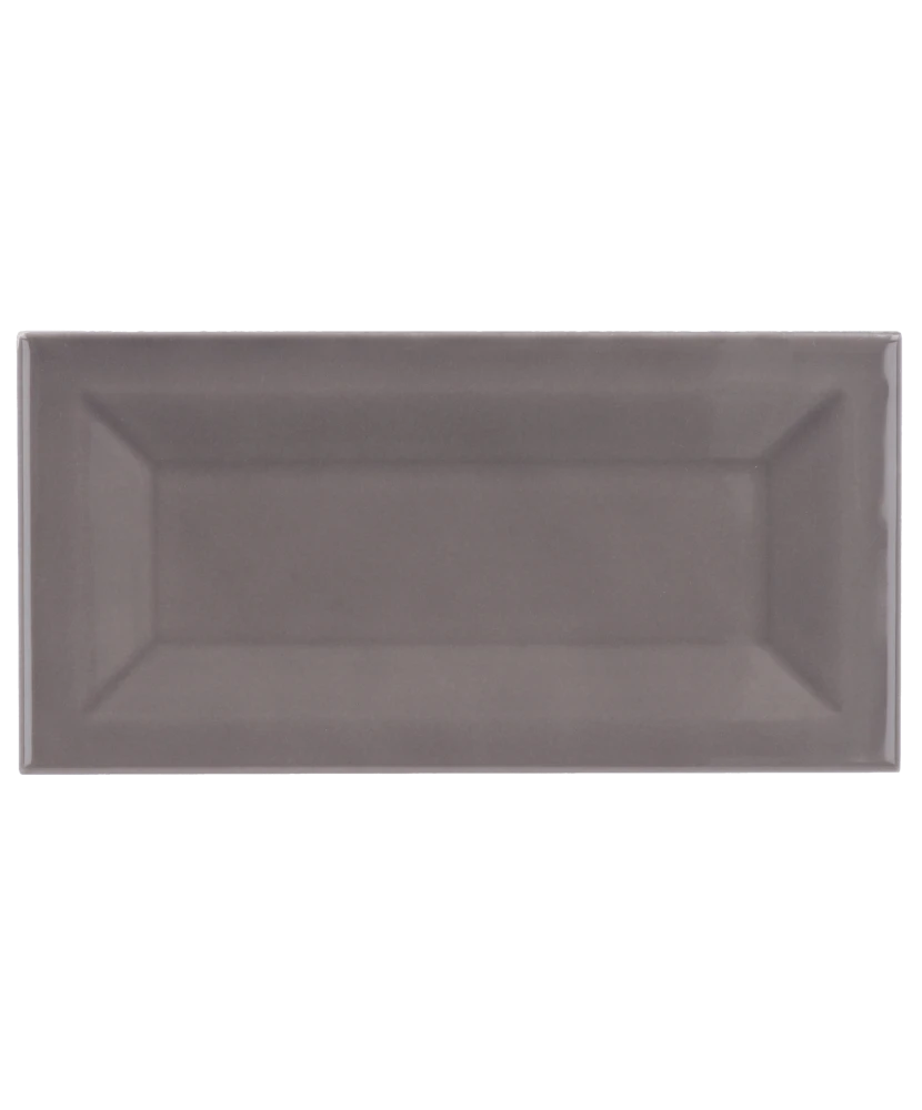 Carrelage Evolution Inmetro Dark Grey 7,5x15 cm - vue de face du carreau