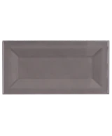 Carrelage Evolution Inmetro Dark Grey 7,5x15 cm - vue de face du carreau