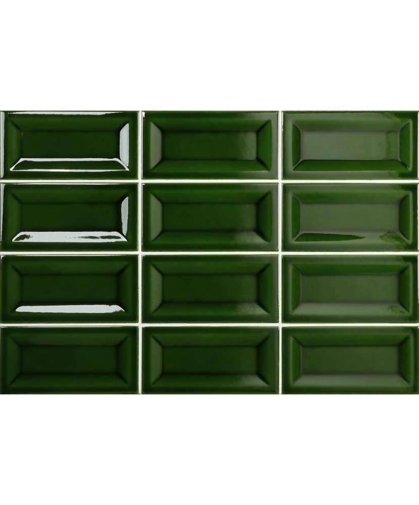 Carrelage Evolution Inmetro Victorian Green 7,5x15 cm - panneau de carreaux