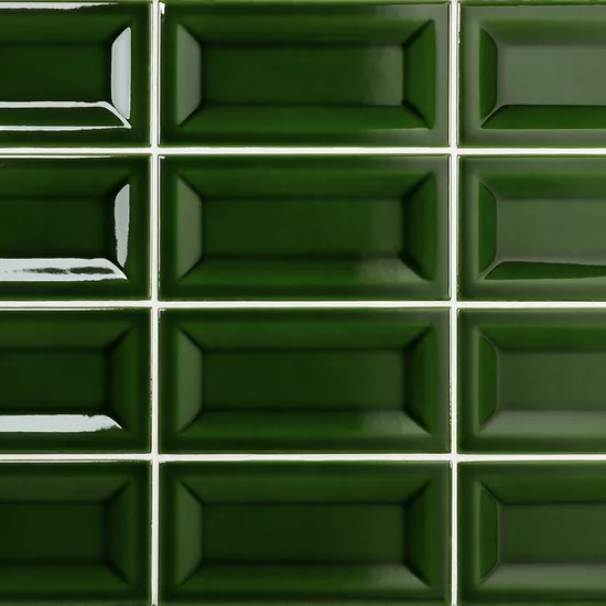 Carrelage Evolution Inmetro Victorian Green 7,5x15 cm - panneau de carreaux