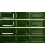 Carrelage Evolution Inmetro Victorian Green 7,5x15 cm - panneau de carreaux