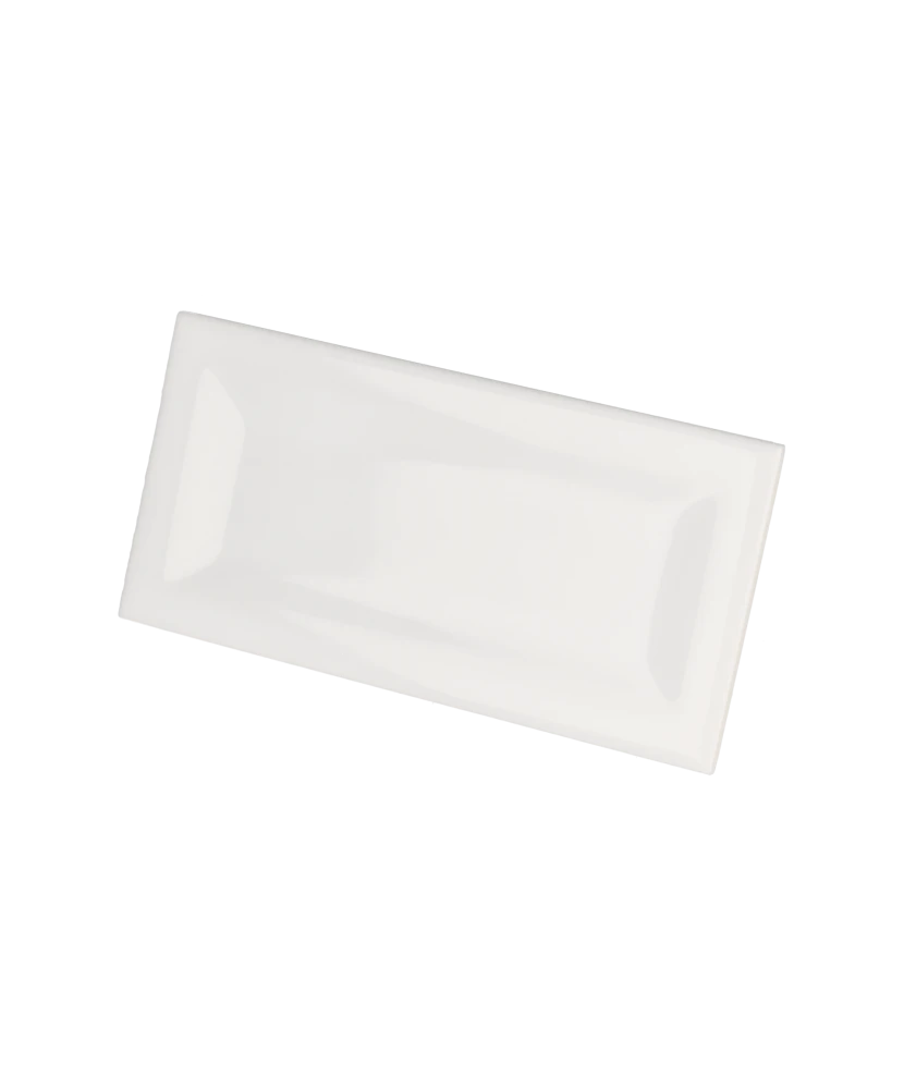 Carrelage Evolution Inmetro White 7,5x15 cm - vue latérale du carreau