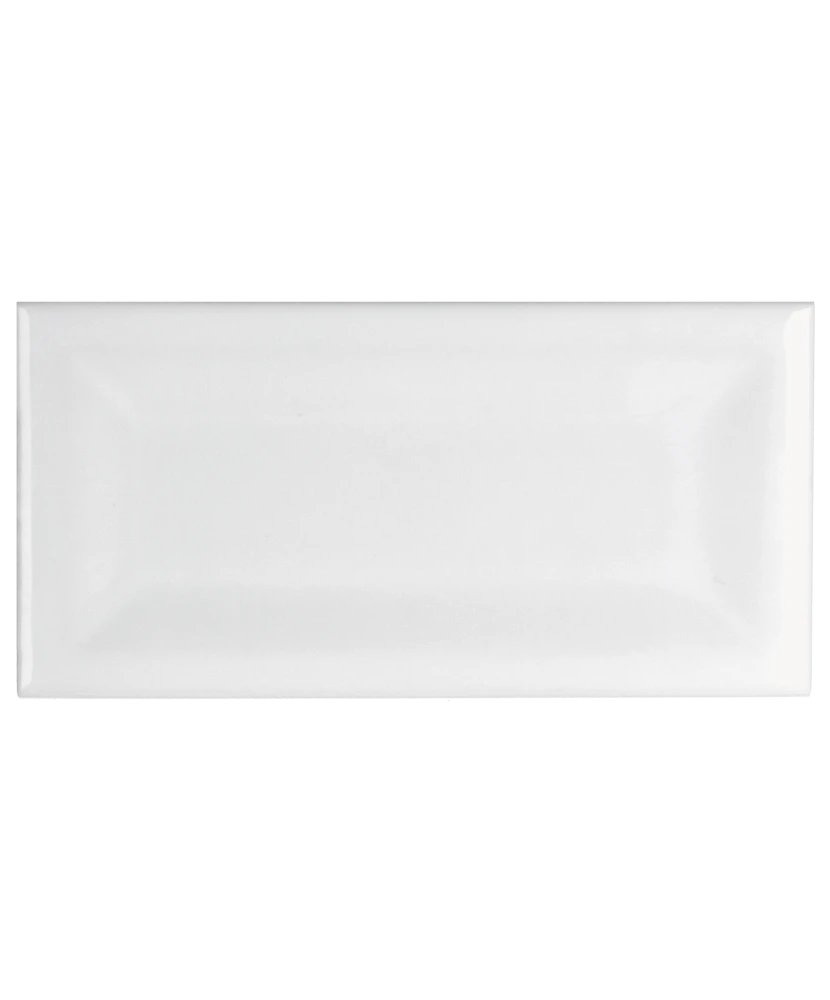 Carrelage Evolution Inmetro White 7,5x15 cm - vue de face du carreau