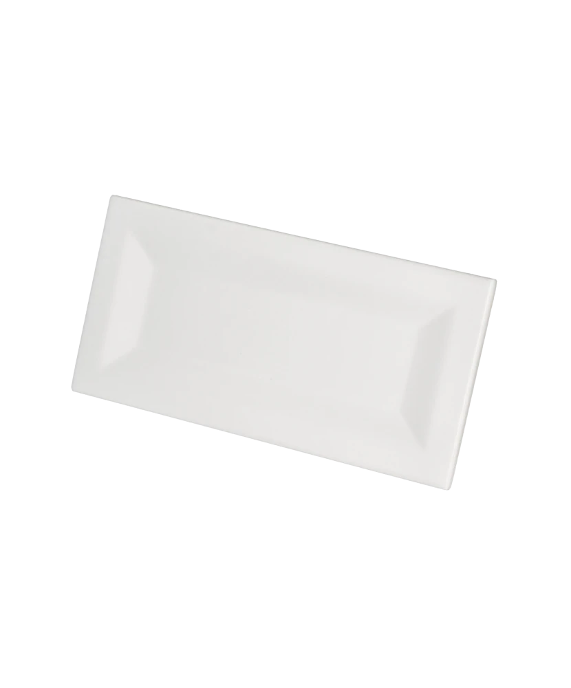 Carrelage Evolution Inmetro White Mat 7,5x15 cm - vue latérale du carreau