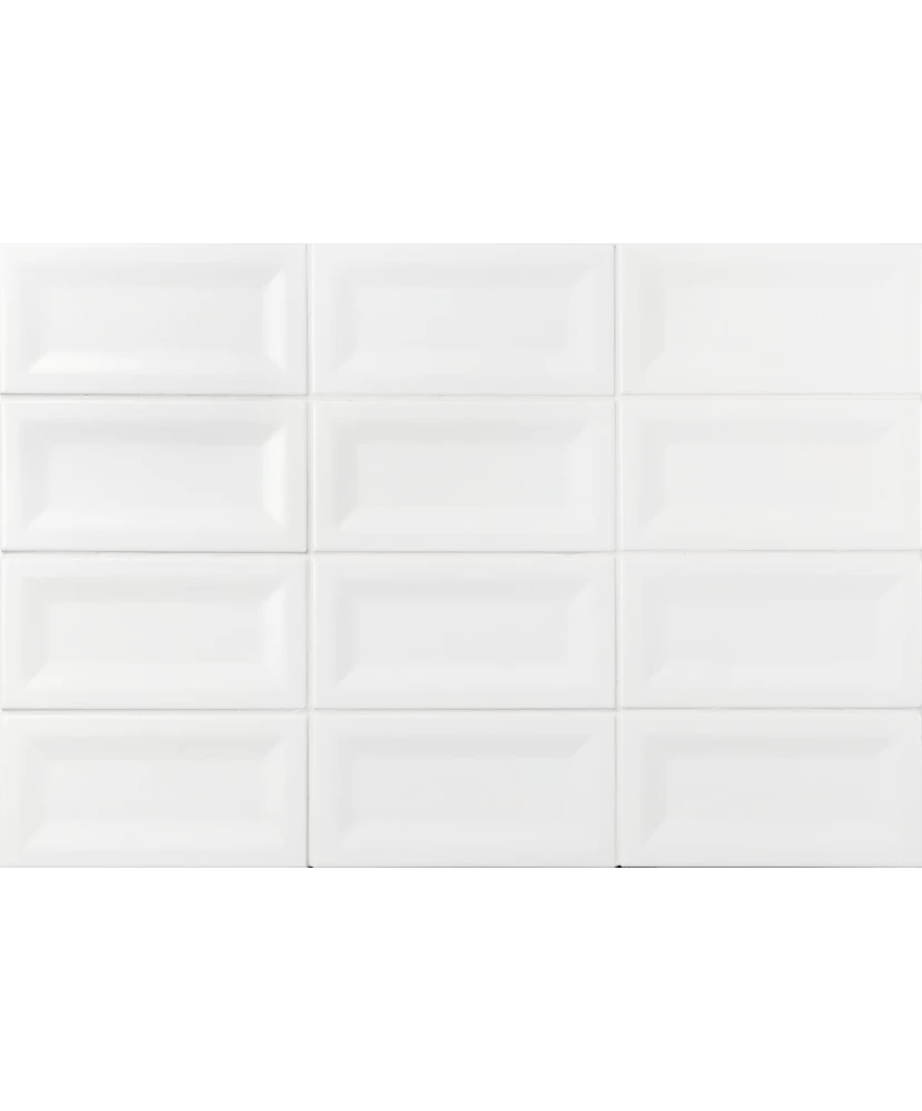 Carrelage Evolution Inmetro White Mat 7,5x15 cm - panneau de carreaux