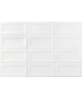 Carrelage Evolution Inmetro White Mat 7,5x15 cm - panneau de carreaux