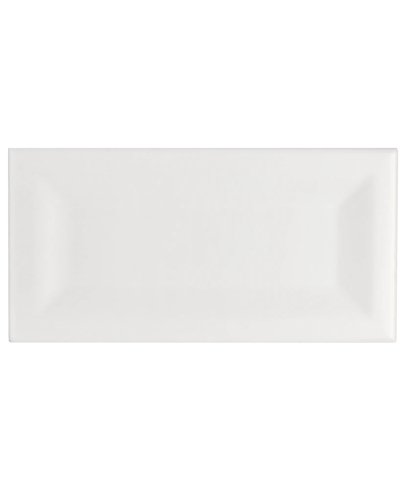 Carrelage Evolution Inmetro White Mat 7,5x15 cm - vue de face du carreau