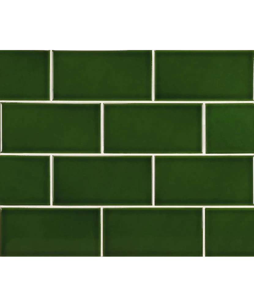 Carrelage Evolution Victorian Green 7,5x15 cm - panneau de carreaux