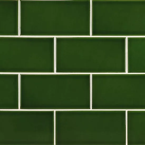 Carrelage Evolution Victorian Green 7,5x15 cm - panneau de carreaux