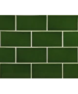 Carrelage Evolution Victorian Green 7,5x15 cm - panneau de carreaux