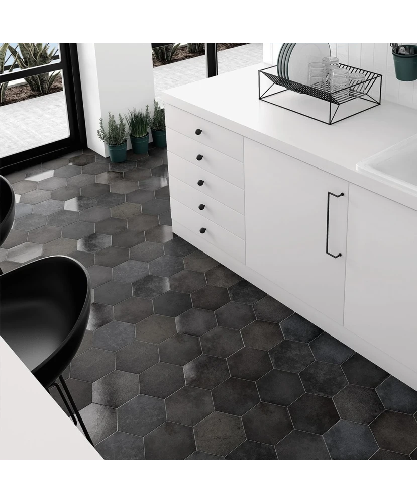 Carrelage Heritage Carbon 17,5x20 cm - vue d’ambiance