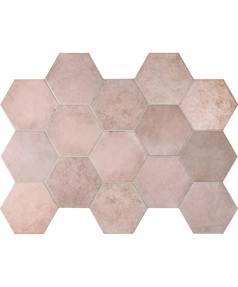 Carrelage Heritage Rose 17,5x20 cm - panneau de carreaux