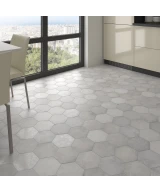 Carrelage Heritage Snow 17,5x20 cm - posé en cuisine