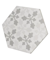 Carrelage Hexatile Harmony B&W 17,5x20 cm - détail du carreau