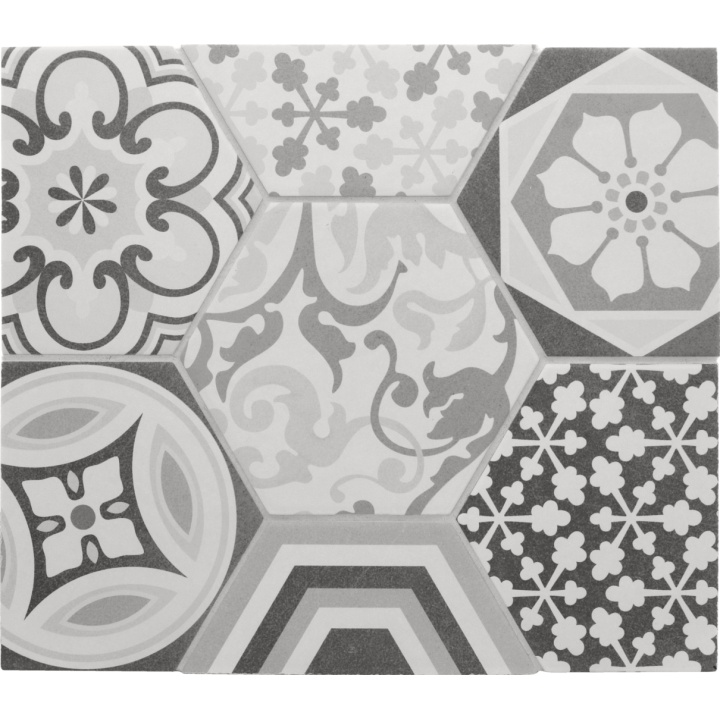 Hexatile Harmony B&W 17.5x20 cm - carrelage NAIS - image 2