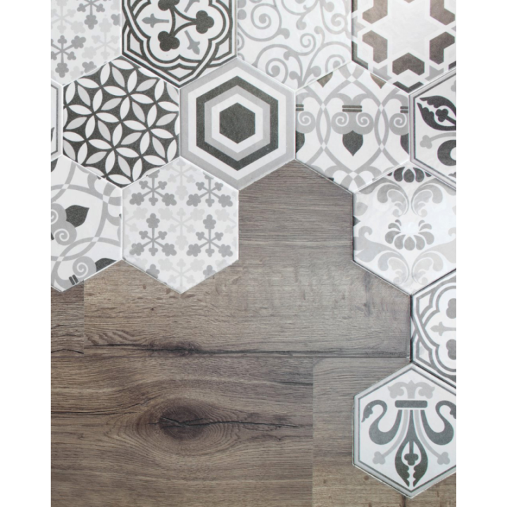 Hexatile Harmony B&W 17.5x20 cm - carrelage NAIS - image 4