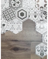Carrelage Hexatile Harmony B&W 17,5x20 cm - vue d’ambiance