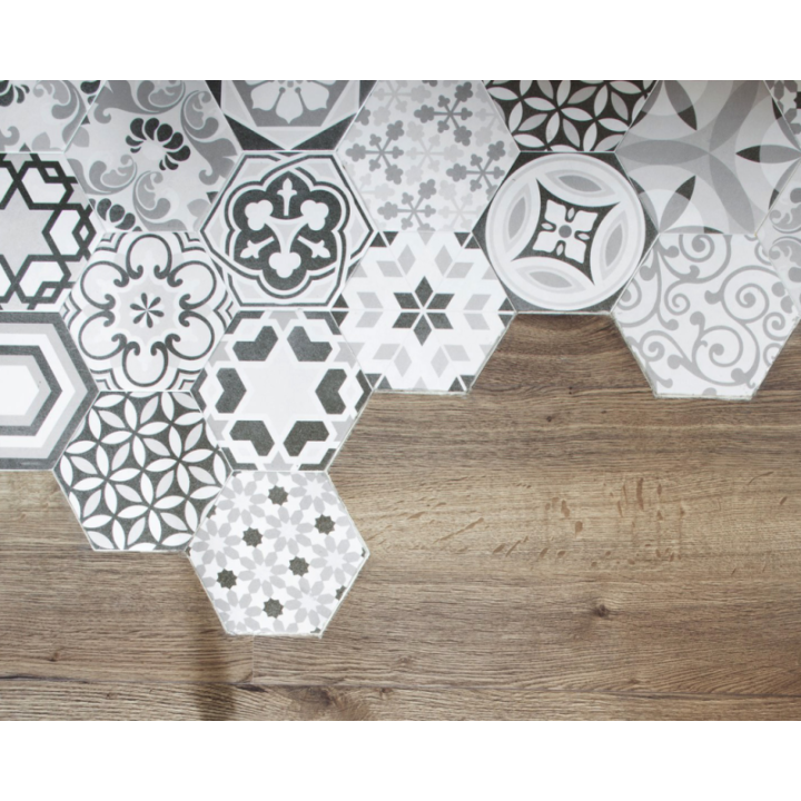 Hexatile Harmony B&W 17.5x20 cm - carrelage NAIS - image 5