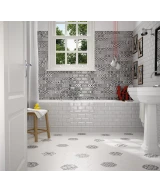 Carrelage Hexatile Harmony B&W 17,5x20 cm - vue d’ambiance 3