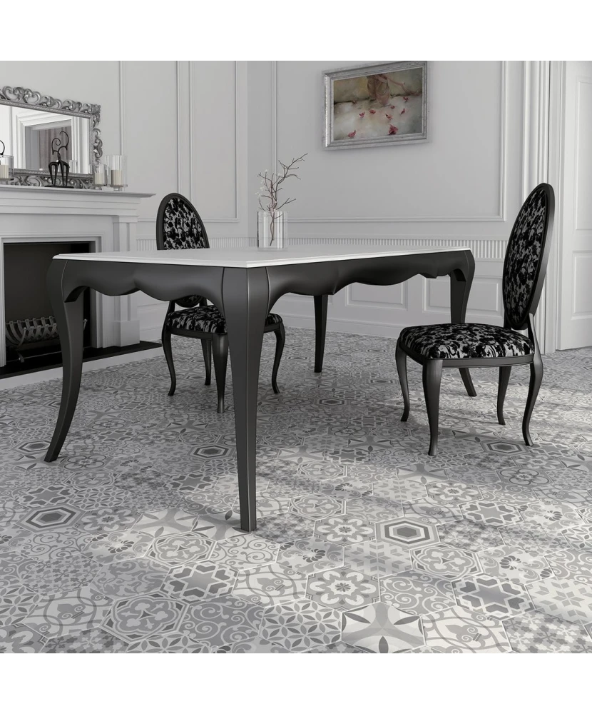 Carrelage Hexatile Harmony B&W 17,5x20 cm - vue d’ambiance 4