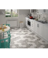 Carrelage Hexatile Harmony B&W 17,5x20 cm - vue d’ambiance 6