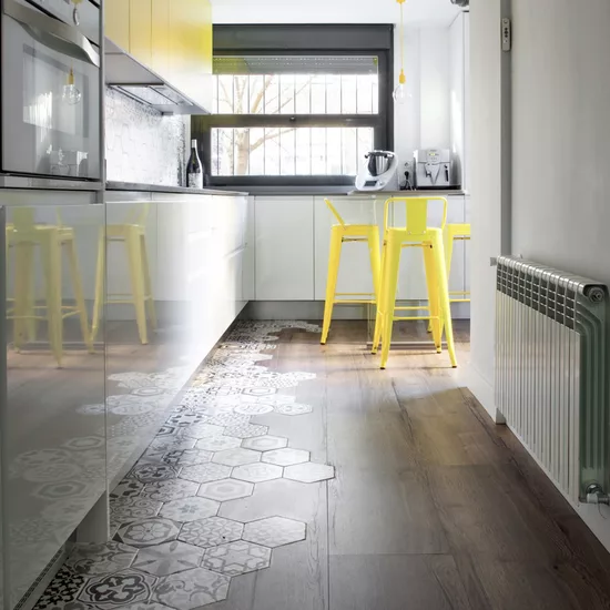 Carrelage Hexatile Harmony B&W 17,5x20 cm - vue d’ambiance 8