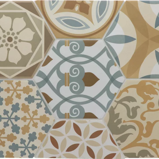Carrelage Hexatile Harmony Colours 17,5x20 cm - détail du carreau 2