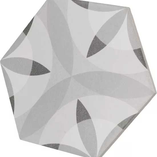 Carrelage Hexatile Nature B&W 17,5x20 cm - détail du carreau