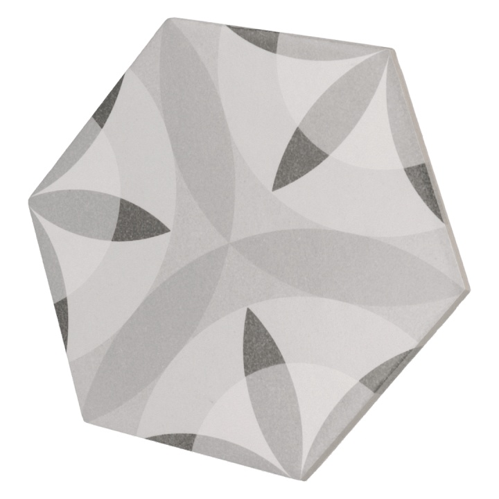 Hexatile Nature B&W 17.5x20 cm - carrelage NAIS